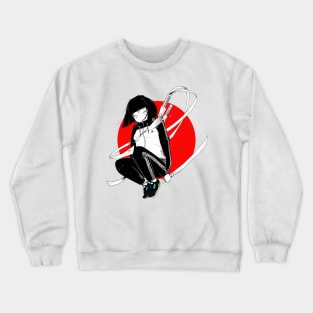 Japanese Samurai Girl Urban Fashion Style Crewneck Sweatshirt